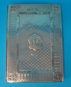 Victorian silver card case