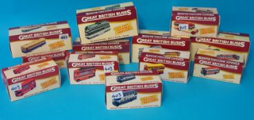 Collection of Atlas Editions `Great British Buses` diecast models boxed (12)