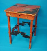 Chinese red lacquered table (worn)