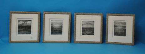 KURT JACKSON Set of four etching and dry point pictures including `Priest Cove 1999` signed and