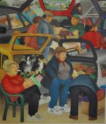 BERYL COOK (1921-2008) Signed Limited Edition Print `Car Boot Sale`, No 585/650, 46cm x 39cm
