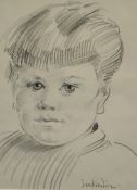 ROBERT LENKIEWICZ (1941-2002) original sketch of a boy, signed 32cm x 23cm together with a