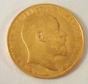 Edward VII gold sovereign 1907