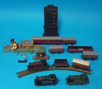 A Bavarian Gauge OO part tinplate and part clockwork model railway