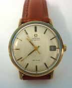 Gents Omega Deville 9ct gold automatic wrist watch