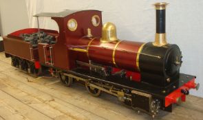 A 5 inch gauge Live Steam Poly Four Tender Loco with Westernised Tender, newly built, with Boiler,