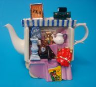 Cardew Ltd edition tea pot, No 468/1000 `Home Sweet Home` boxed, approx 24cm high