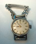 Ladies Omega gold wrist watch with original papers circa 1965