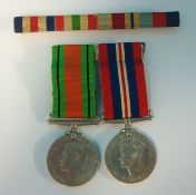 George VI War medal and a Defence medal