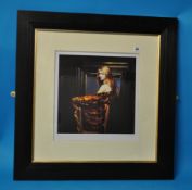 ROBERT LENKIEWICZ (1941 - 2002) `Fiorella` Limited edition print No 219/450, in black frame