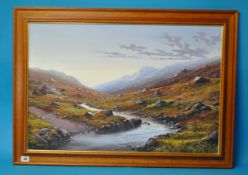 BRIAN HORSWELL oil on canvas `Dartmoor` signed, 64cm x 90cm in original swept gilt frame