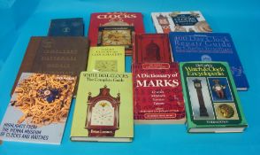 Eleven clock related books including Brittan 1894 etc