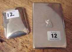 Two silver cigarette cases 8oz
