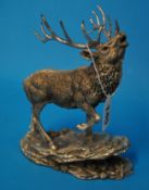 A Mappin and Webb silver model of a Stag, with box
