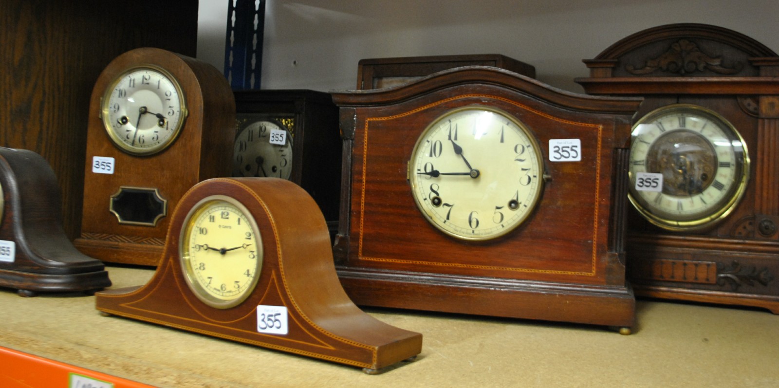 Collection of various Edwardian and later mantle clocks including walnut cased (11)