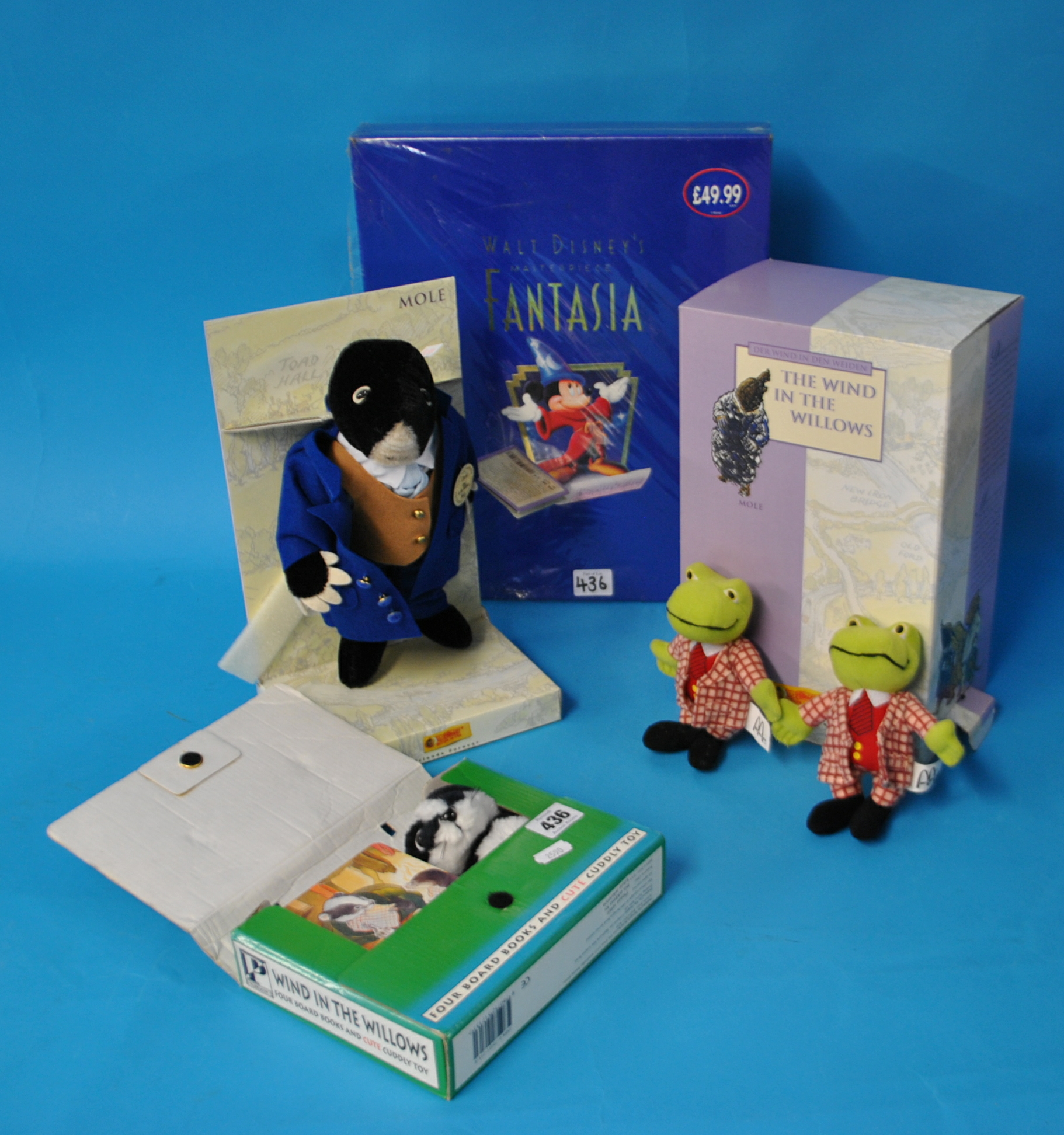 Steiff Wind in the Willows Mole, boxed, other collectables including Disney Fantasia set etc