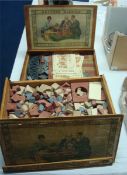 Two boxed sets of Anchor building blocks (German)