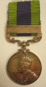 India General Service medal with North West Frontier clasp 1935 to Private R. Hayes,  t/w album of