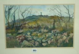 REBECCA POLLYBLANK watercolour `Cuckoo`, 47cm x 52cm t/w VINCENT WILSON watercolour `Cornish
