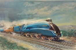 TERENCE CUNEO signed limited edition print `Mallard Loco LNER` 40/850 also signed by Norman
