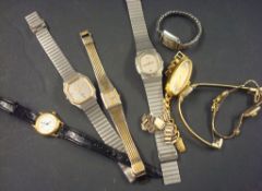 Collection of various general wrist watches including Pulsar