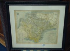 Letts and Son map of Devon, 34cm x 40cm