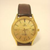 Gents Omega Seamaster quartz wrist watch, with date and box