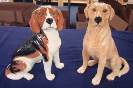 Two Beswick fireside dogs, models 2300 and 2314