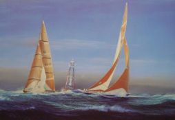 TIM THOMPSON print `Yachts of the Americas Cup`