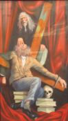 RICHARD CLARKE oil on canvas `A portrait for Robert Lenkiewicz in a Theatrical Performance with a