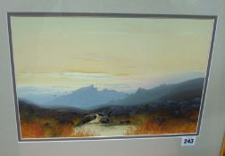 BEN GRAHAM watercolour `River Tavy, Dartmoor` 24cm x 36cm