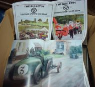 Collection of various Bugatti, books, records and engine plans (box lot)