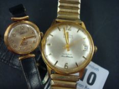 A gents MuDu double matic wrist watch and ladies Incabloc wrist watch