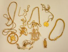 Collection of 18ct and 22ct gold jewellery, gross weight 55g