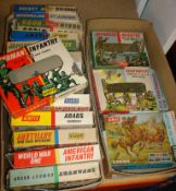 Collection of Airfix infantry boxed figures and other scale figures (17 boxes)