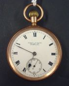 9ct gold pocket watch, F.Rohrer, Union Street, Plymouth No 443183