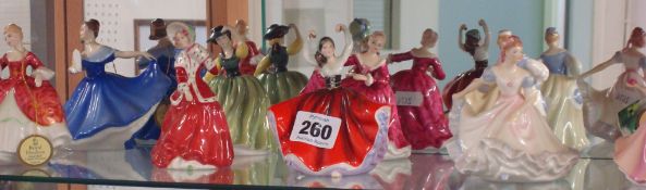 Ten miniature Royal Doulton figures (boxed)
