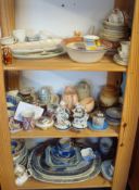 A large quantity of mixed porcelain, china ware including Carlton Ware group, blue and white