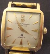 Gents Girard Perregaux gold filled Gyromatic wrist watch, 39 jewels