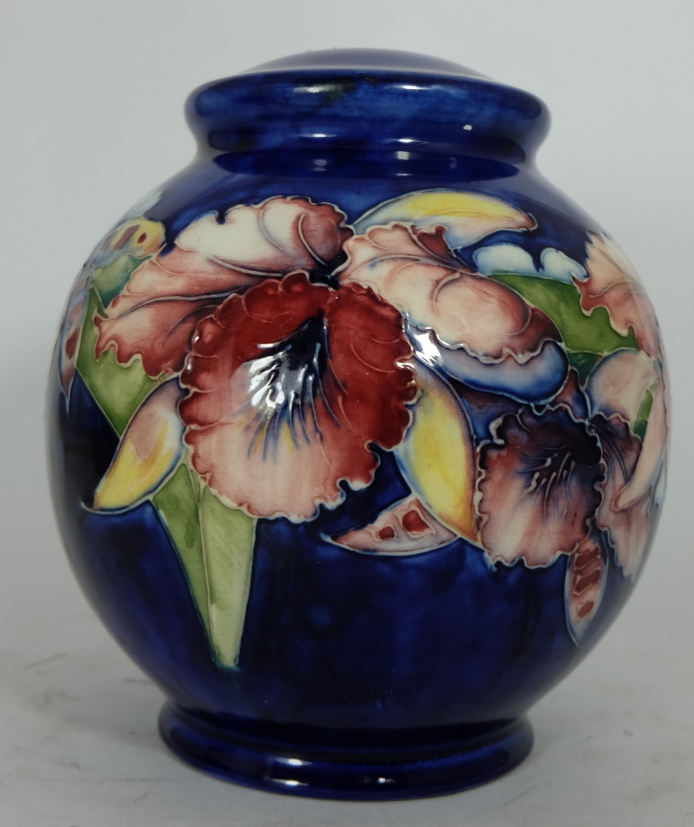 Moorcroft lamp base decorated in the Orchid design, height 19cm