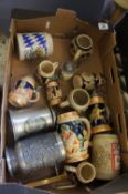 A collection of German Beer Steins (12)