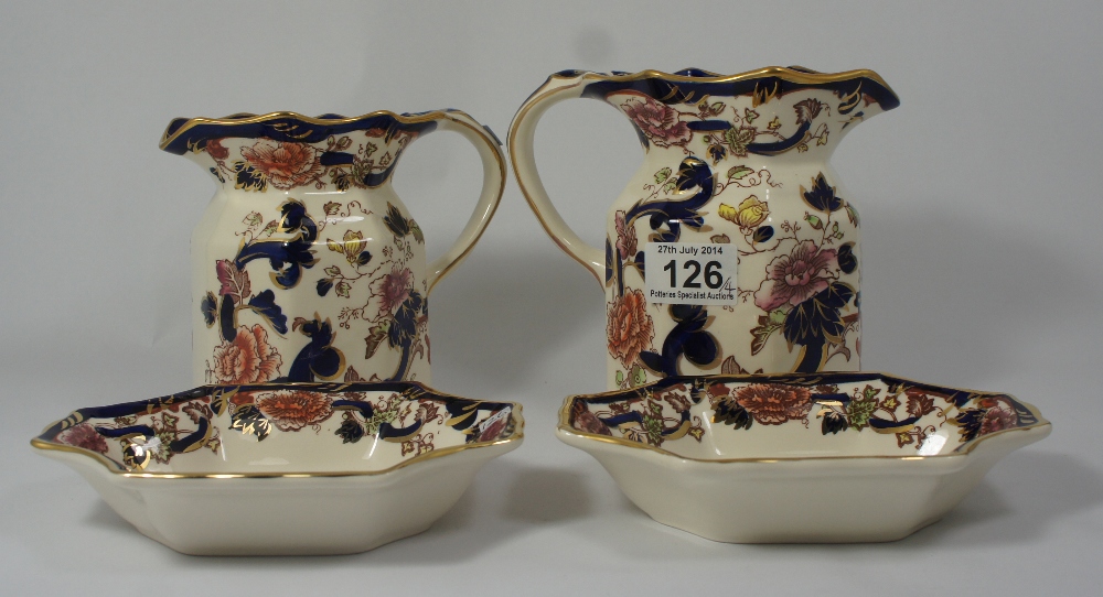 Masons Manderlay pair Jugs and pair dishes  (4)