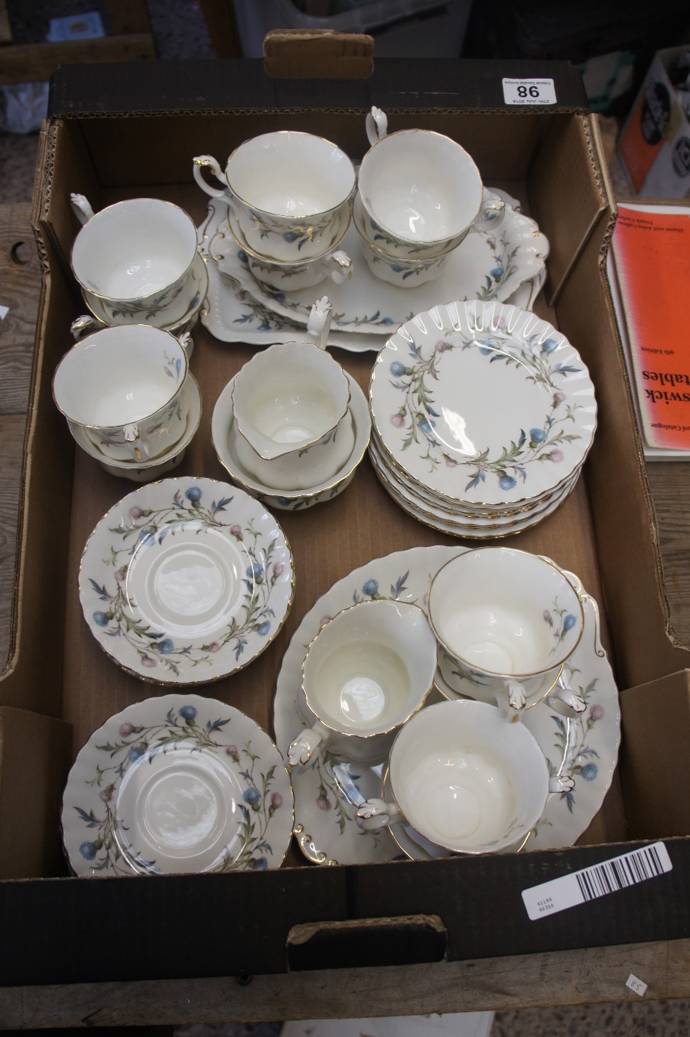 A collection of Royal Albert brigadoon teaware (42)