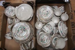 A large collection of Lord Nelson Indian tree dinner and tea ware  ( 2 trays)