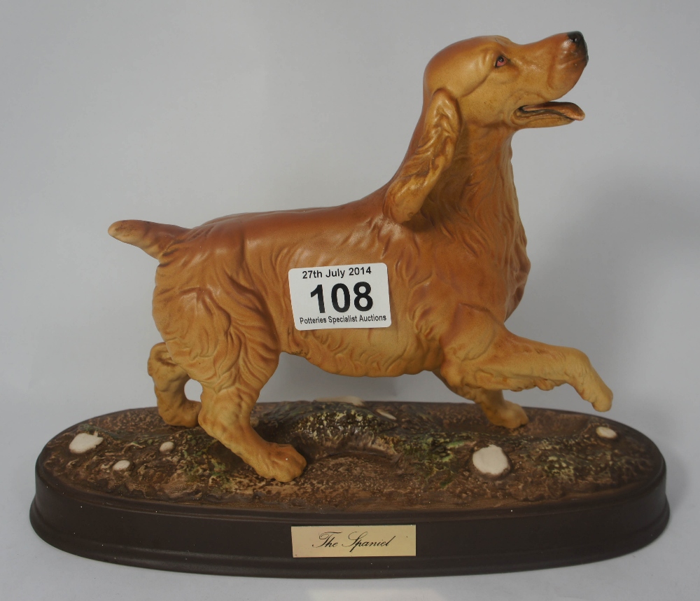 Beswick Connoisseur model The Golden Spaniel on ceramic base 2980