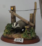 Border Fine Arts Badger under gate " The Rambler" signed by Ray Ayres