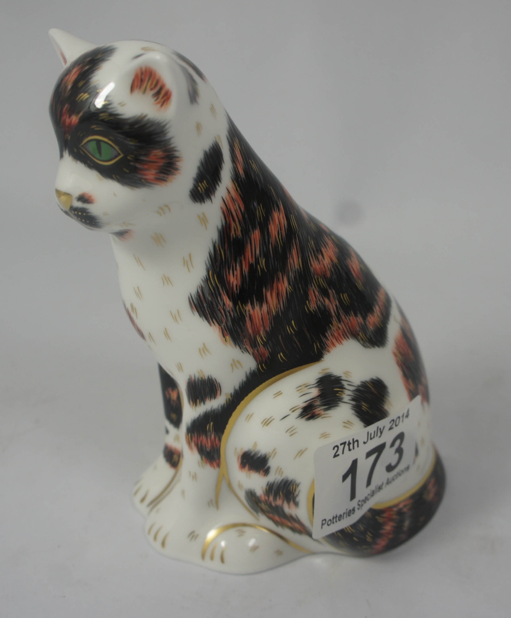 Royal Crown Derby Tortoiseshell Mother Cat boxed