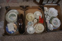 A collection of pottery to include Royal Doulton bunnykins plates saucers, winnie the pooh cups