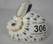 Royal Crown Derby Paperweight Rabbit, boxed