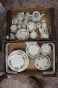 A collection of pottery to include Royal Doulton miramont part dinner and tea set to consist of